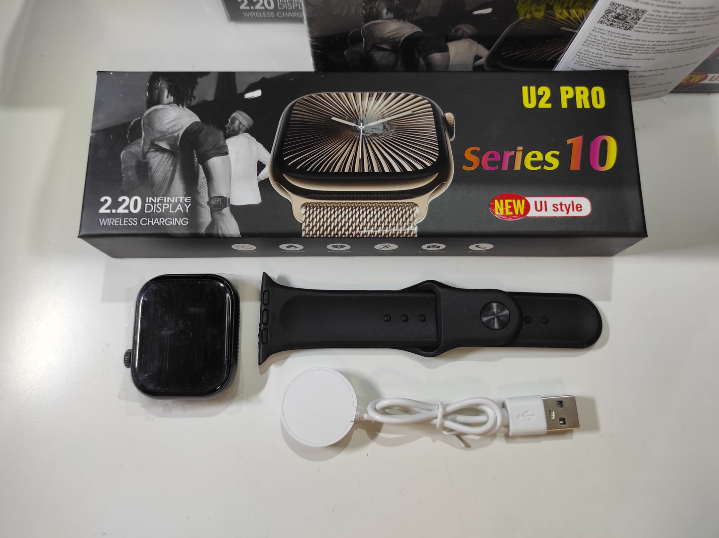 Smartwatch serie 10 con pantalla 2.2 pulgadas negro