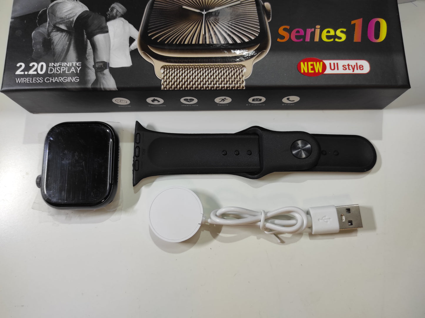 Smartwatch serie 10 con pantalla 2.2 pulgadas negro